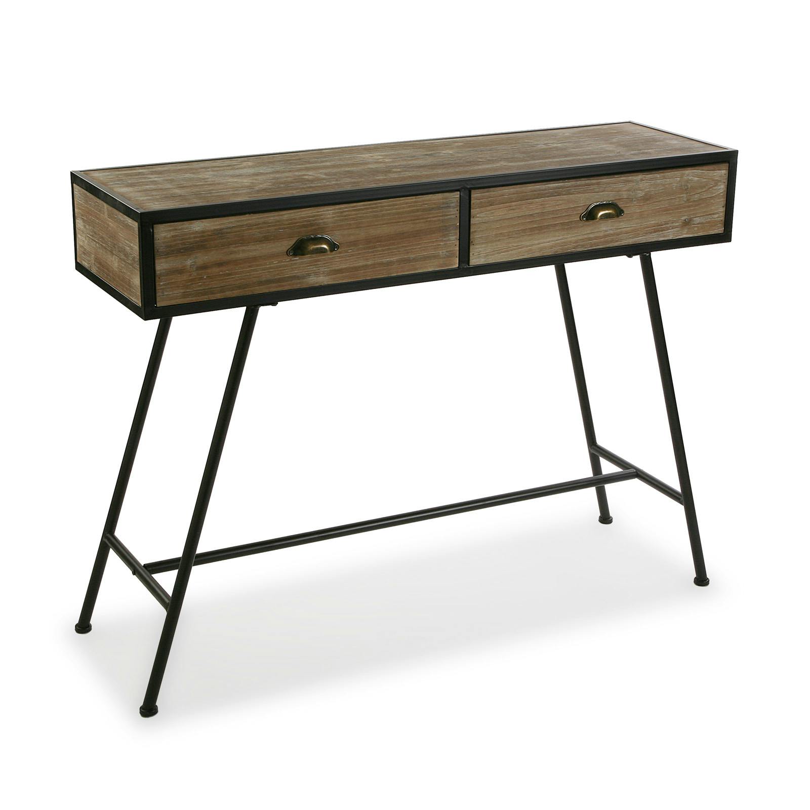 Console d'entrée bois métal ATELIER