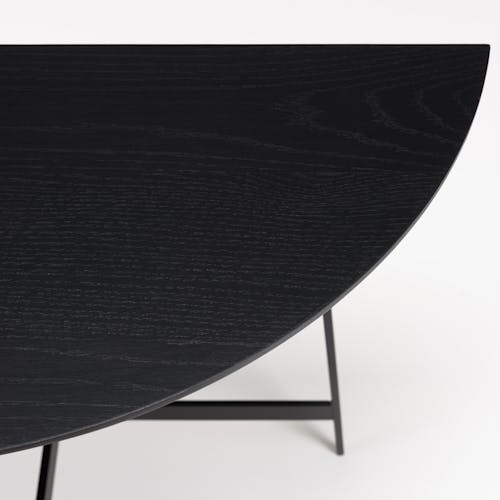 Console d'entrée demi-lune bois noir CORUMBA