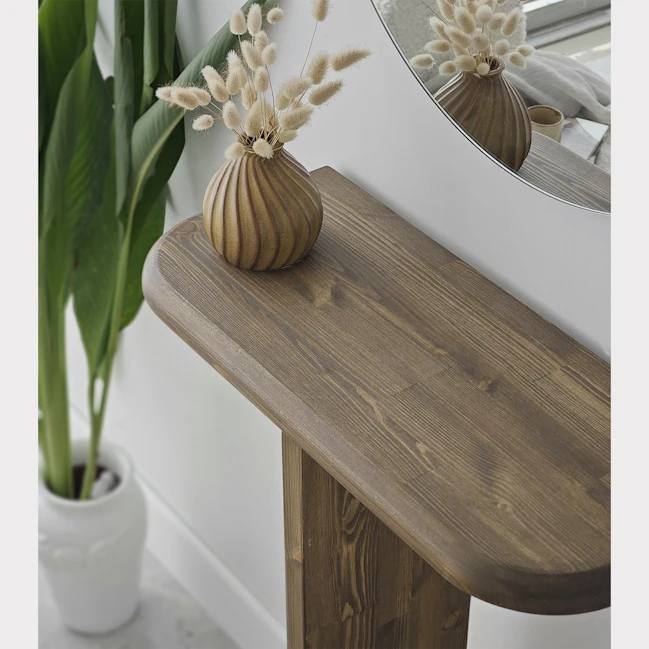 Console d'entrée design en bois brun SITIA | Consoles | Pier Import