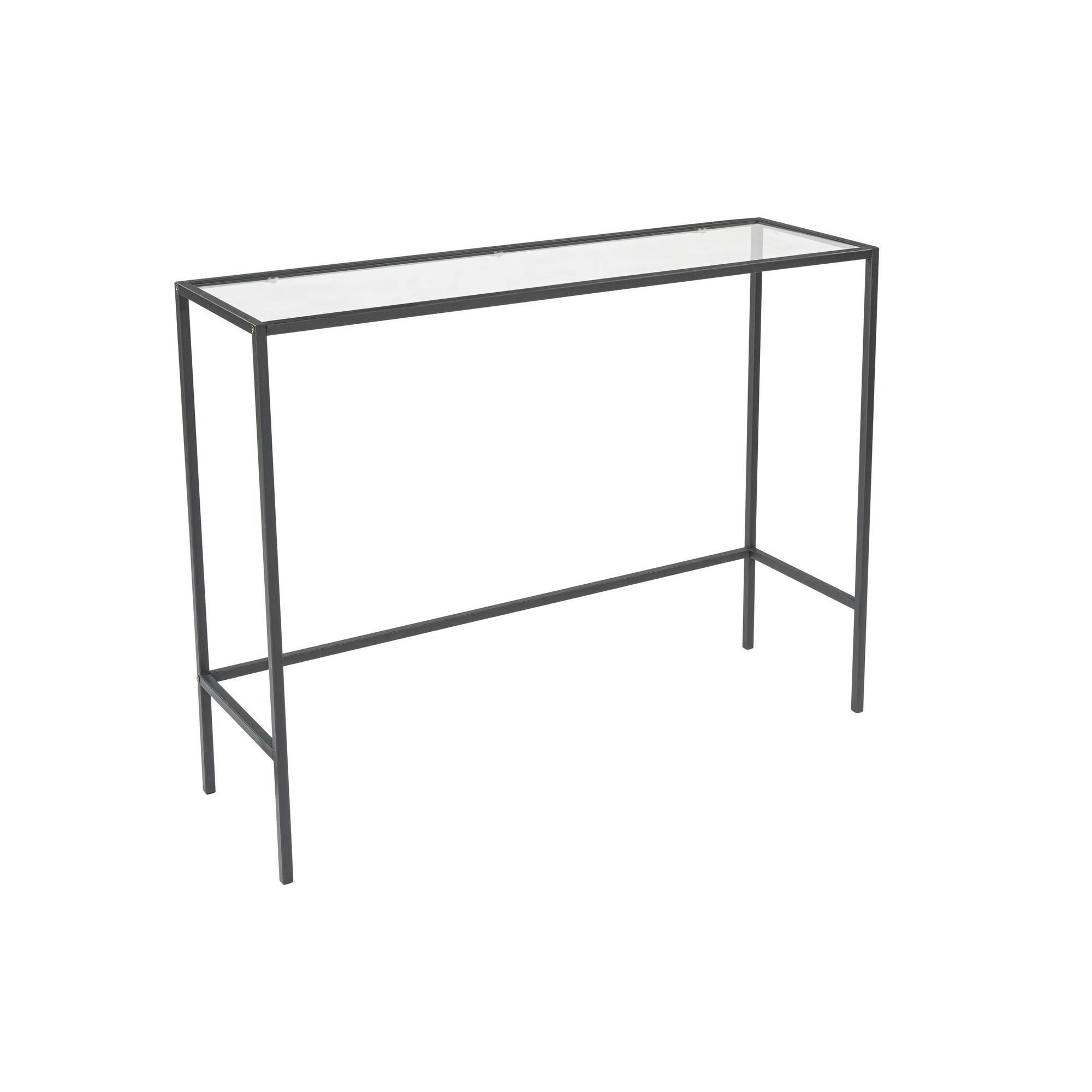 Console d'entrée design en verre et métal noir TULUM | Consoles | Pier ...
