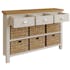 Console d'entrée en bois finition gris clair BATH