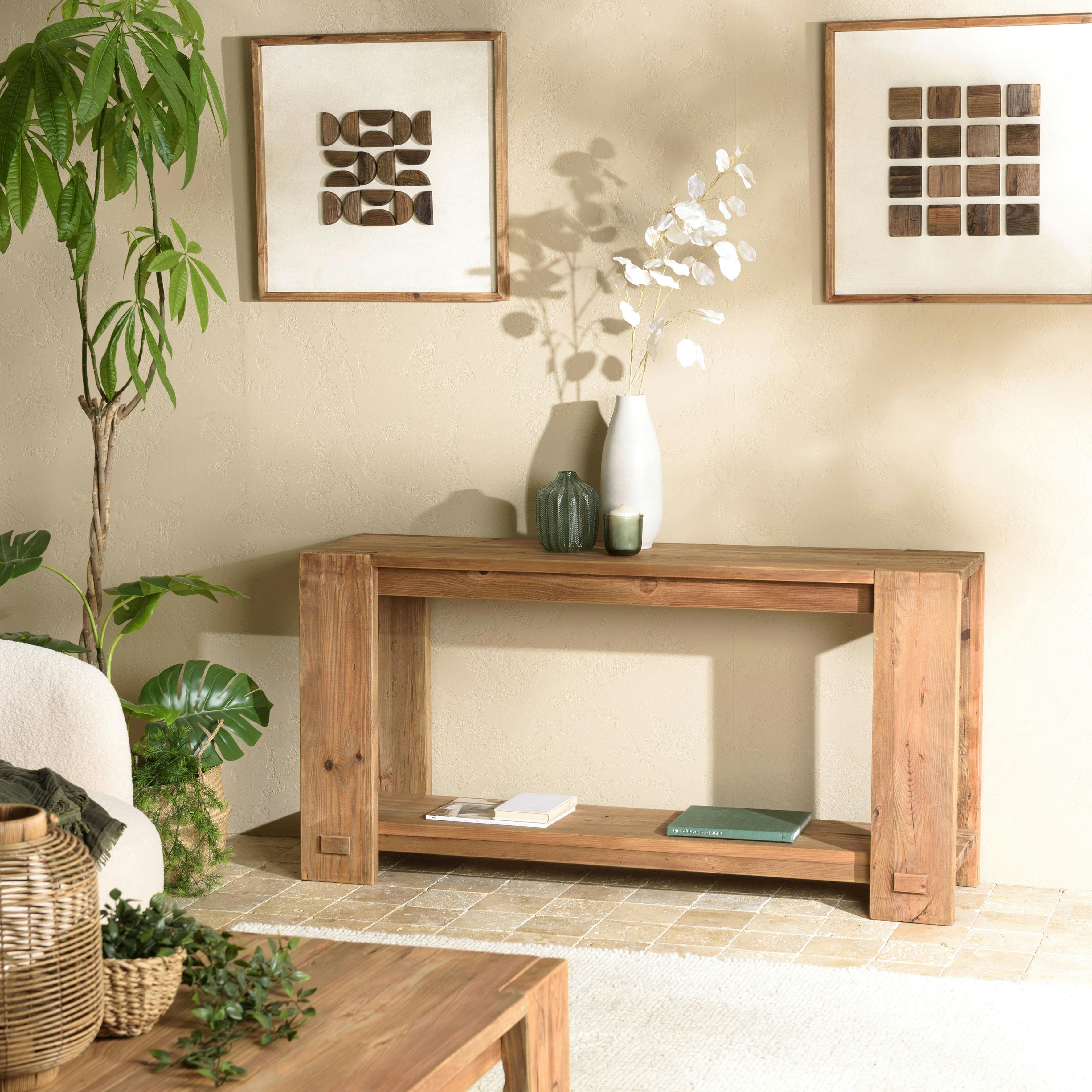 Console double plateau pin recyclé DENVER