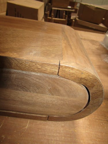 Console en bois forme oblongue NIAGARA