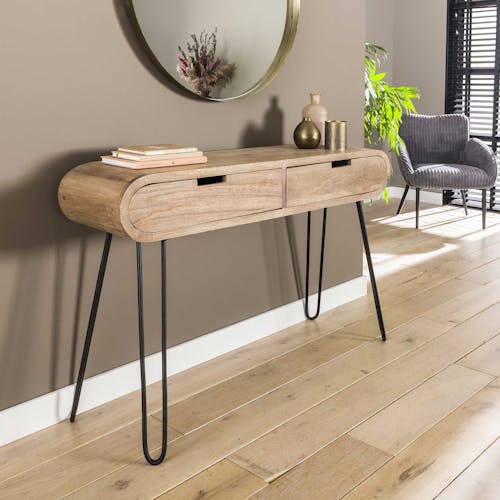 Console en bois forme oblongue NIAGARA