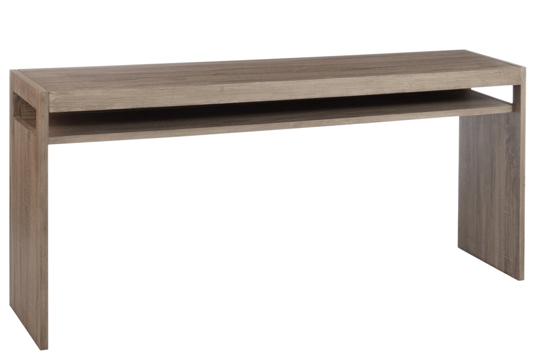 Console en bois naturel contemporain - 180x40x80cm
