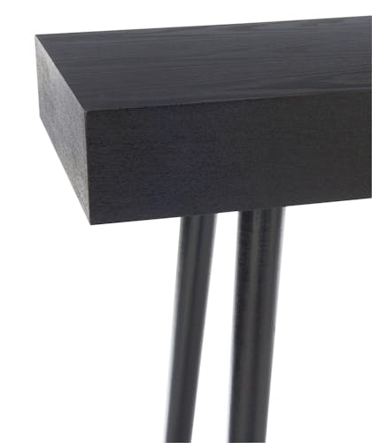 Console en bois noir 1 tiroir 150cm