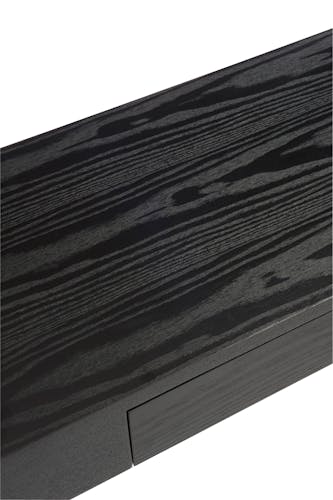 Console en bois noir 1 tiroir 150cm