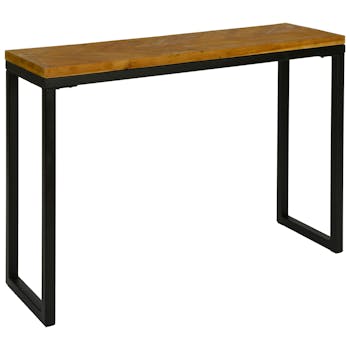 Console en bois recyclé motif chevron MALANG