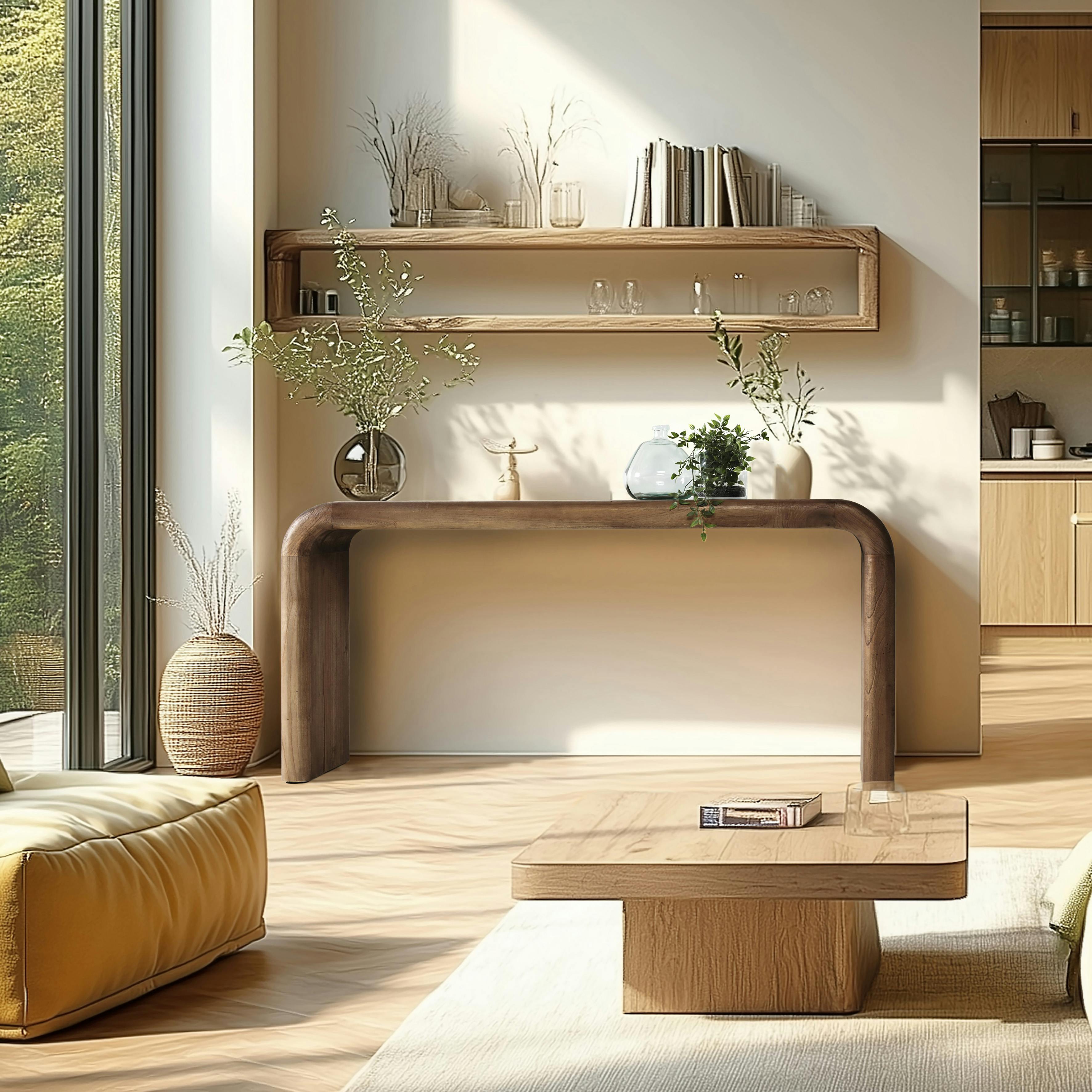 Console épurée en bois de mindi ARCUS