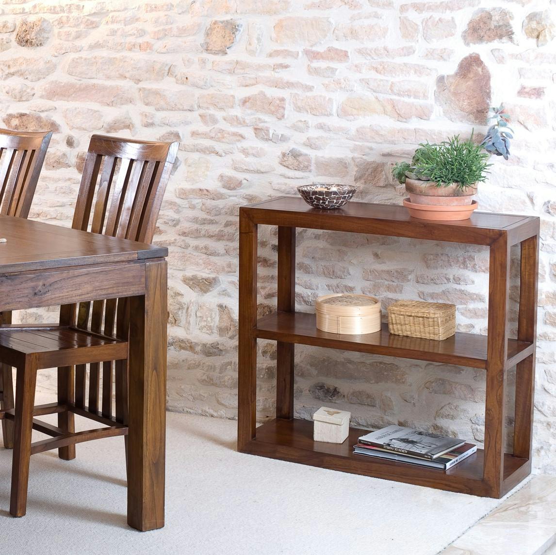 Console étagère moderne 3 niveaux 85cm LOLA