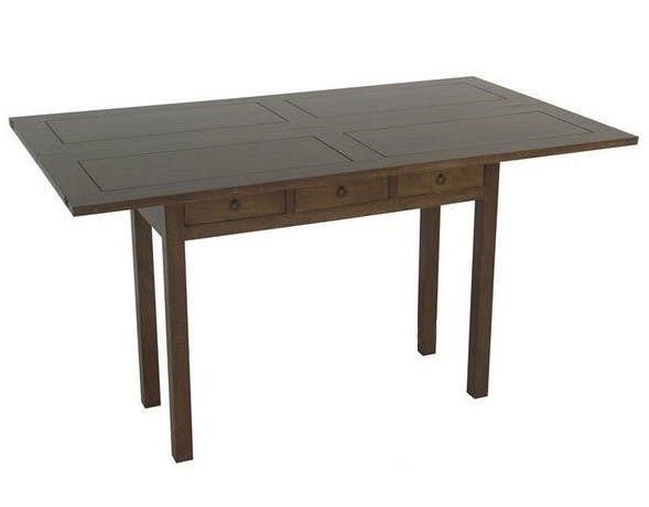 Console extensible en table à tiroirs hévéa 140cm HELENA