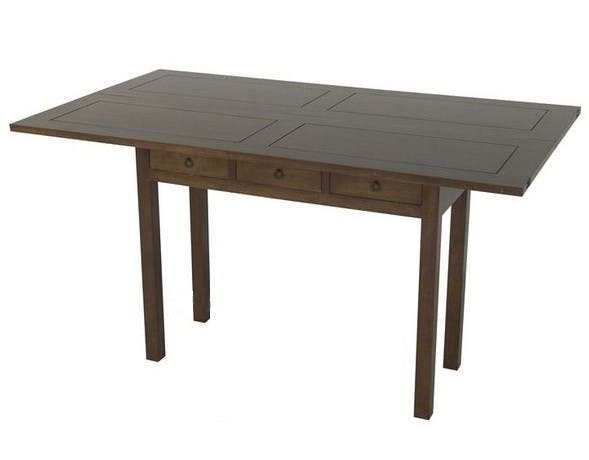 Console extensible en table à tiroirs hévéa 140cm HELENA