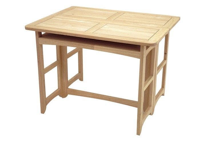 Console extensible en table repas hévéa 100cm TRADITION