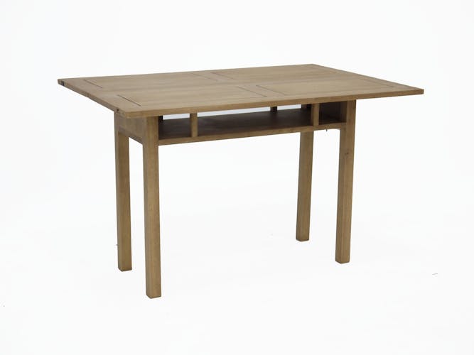 Console extensible en table repas hévéa 120cm HELENA