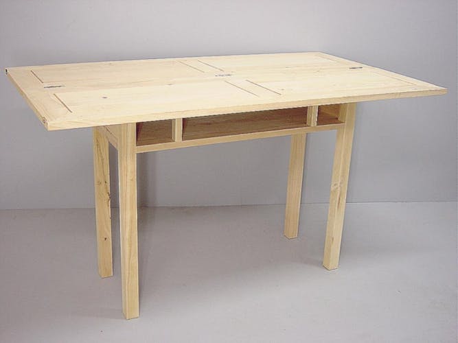 Console extensible en table repas hévéa 140cm HELENA
