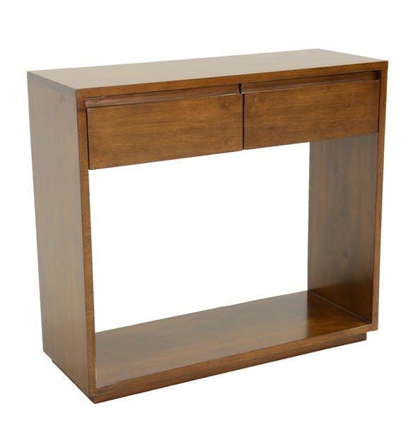 Console Hévéa 2 tiroirs, double plateaux 80x30x75cm BALTIC