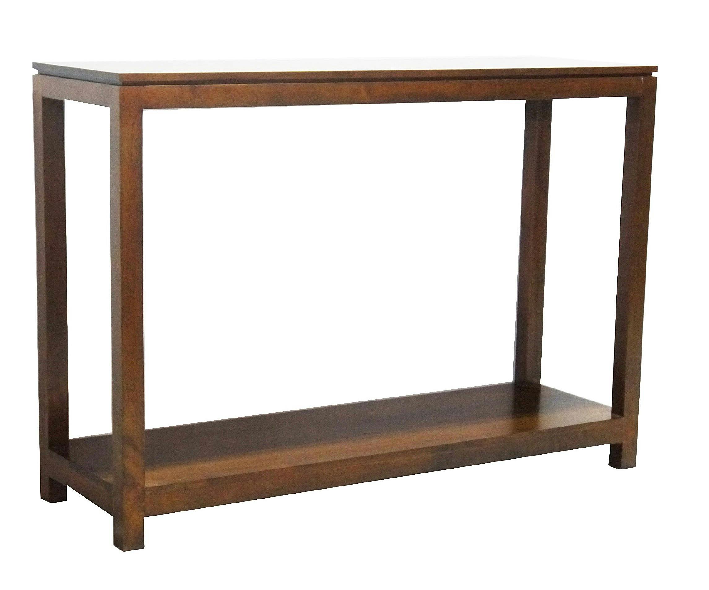 Console Hévéa double plateaux 110x35x85cm HELENA