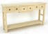 Console Hévéa double plateaux, 6 tiroirs 145x35x78cm TRADITION
