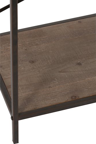 Console indus avec tiroir ouvert bois métal 122x43x 83 cm ref.30022934