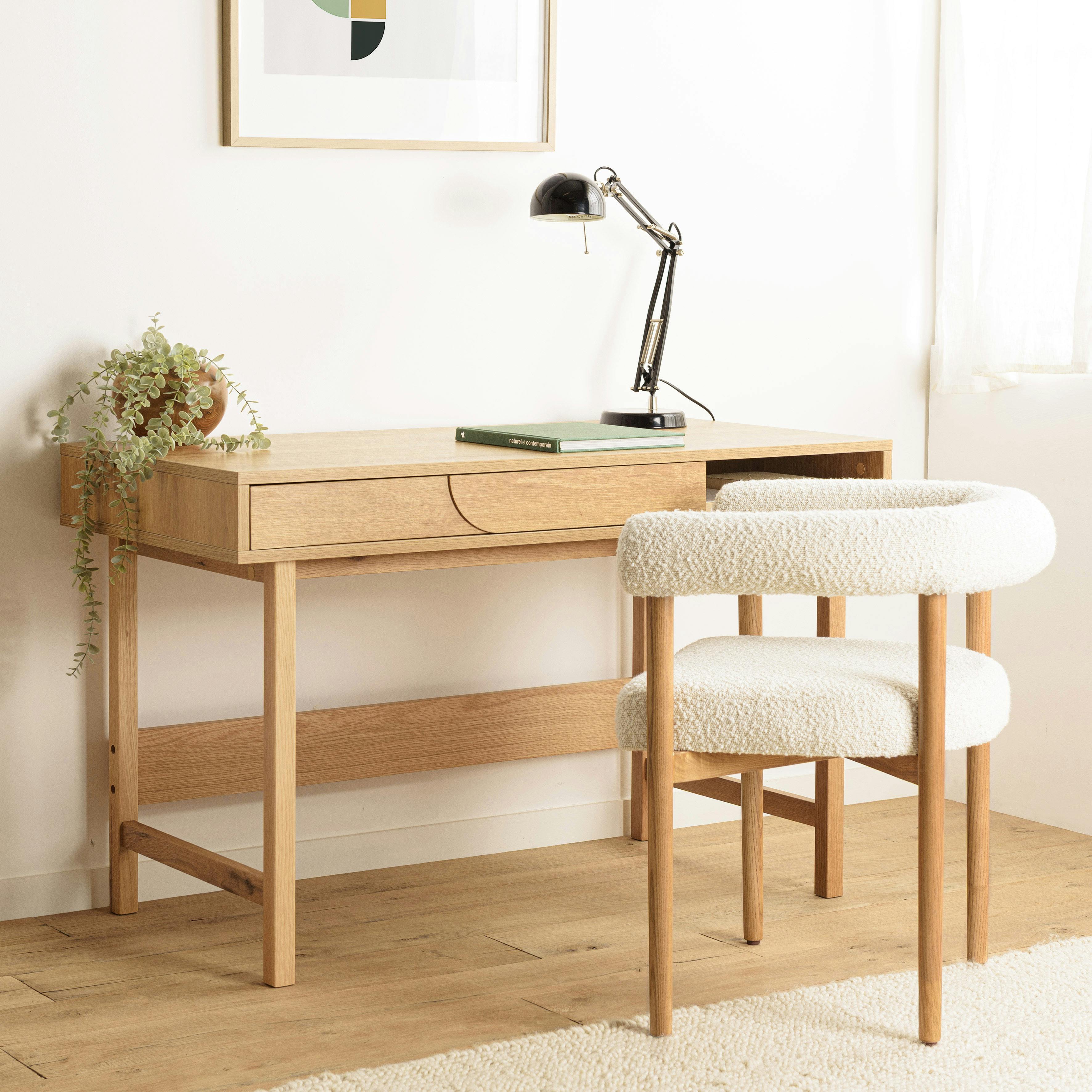 Console moderne bois clair décor graphique DANBA