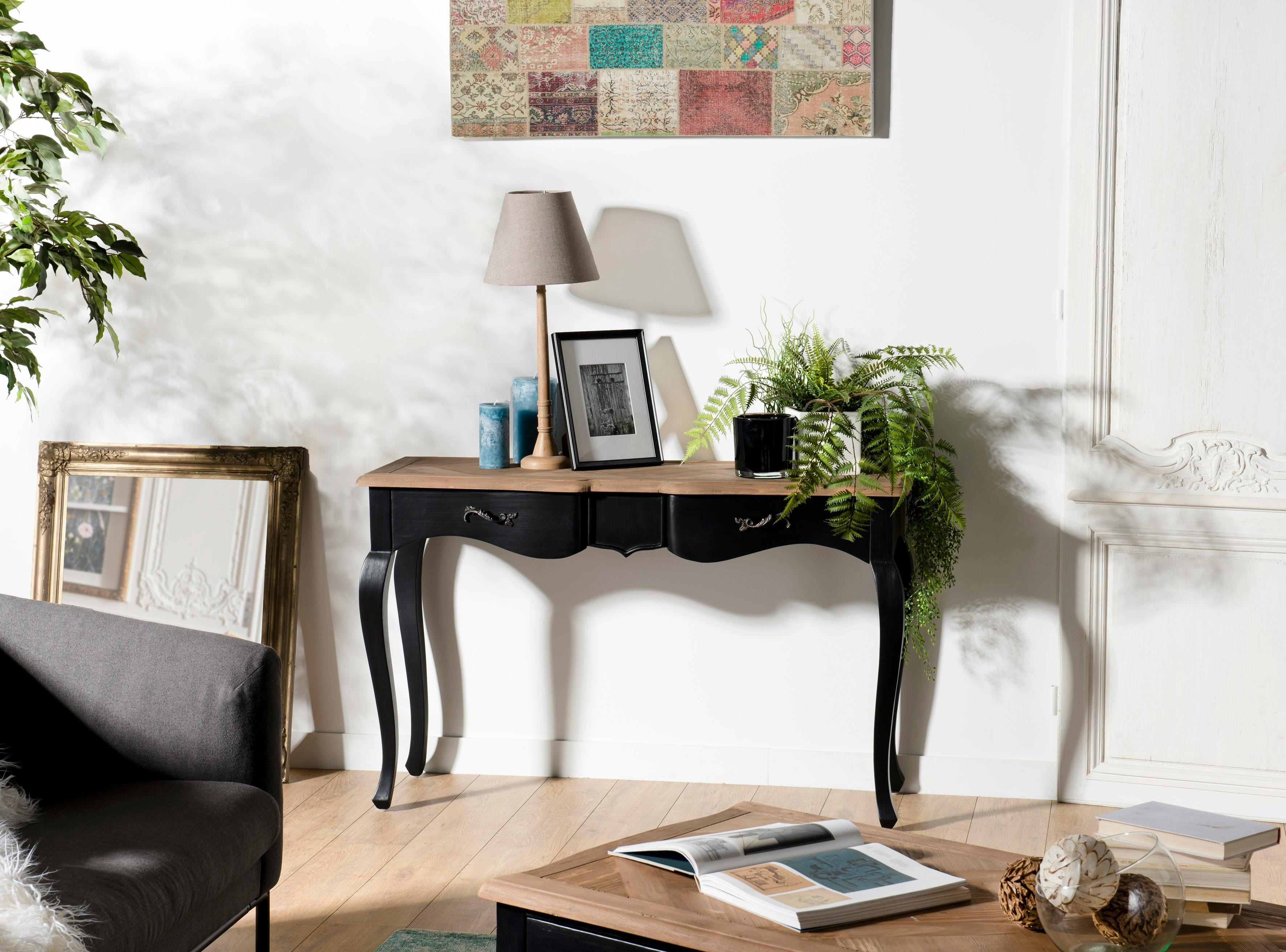 Console noire romantique SALZBOURG