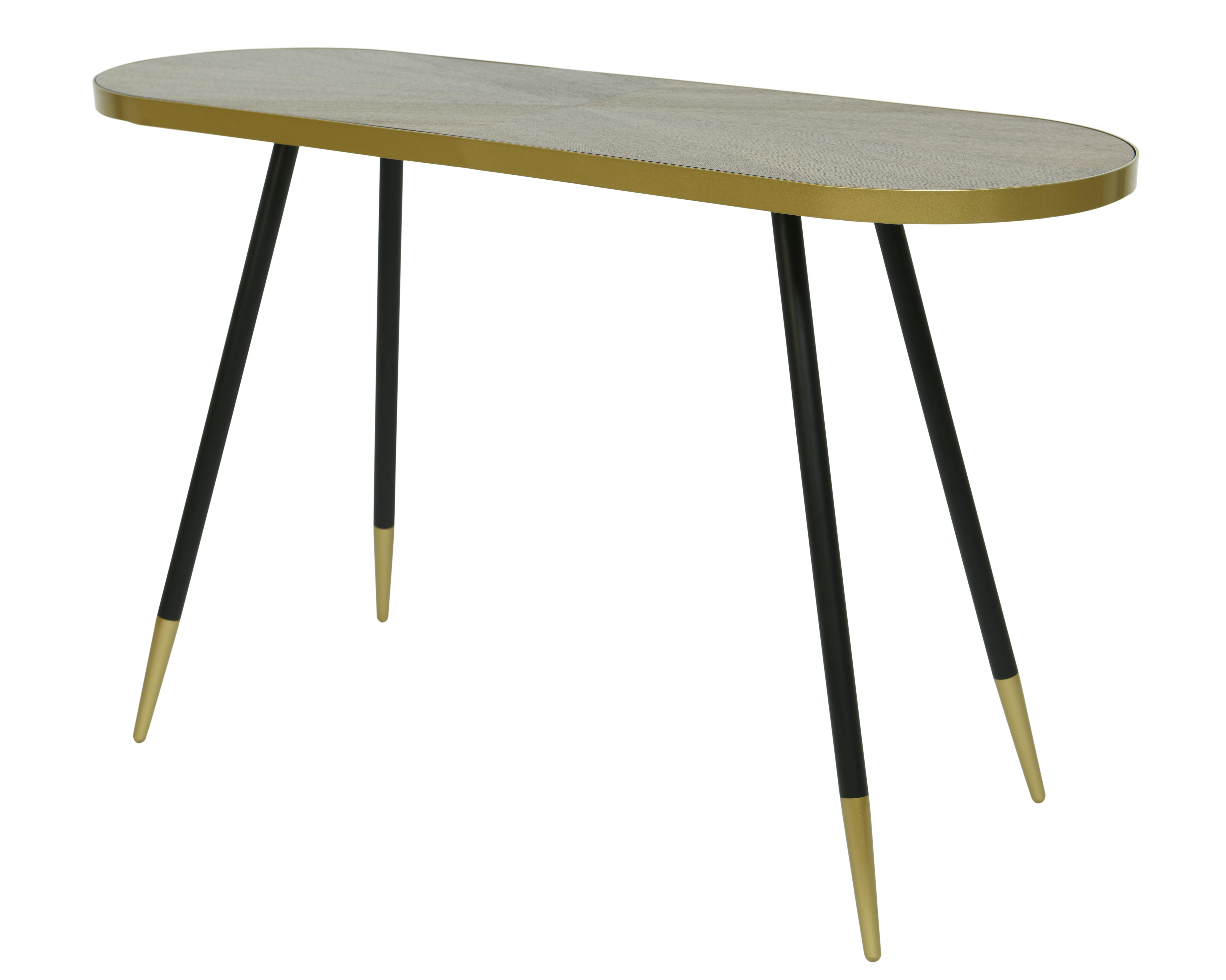 Console ovale en bois pieds épingle ART-DECO