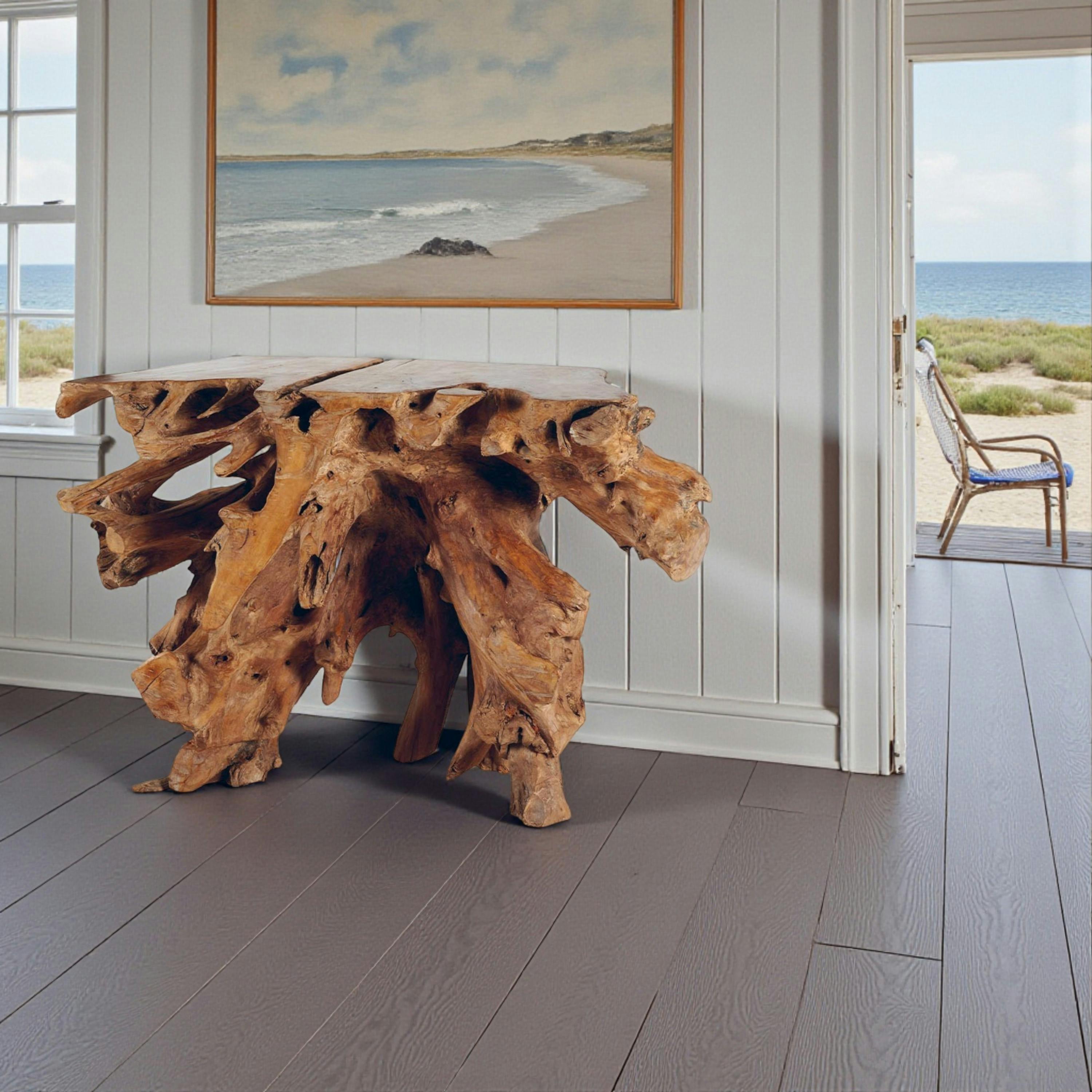 Console racine de teck recyclé ARIZONA