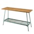 Pier Import console style scandinave industriel bois et métal bleu patiné 120cm BOSTON
