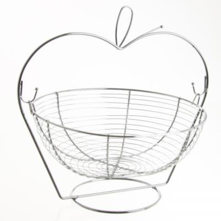 Corbeille à fruits forme pomme inox 29x34