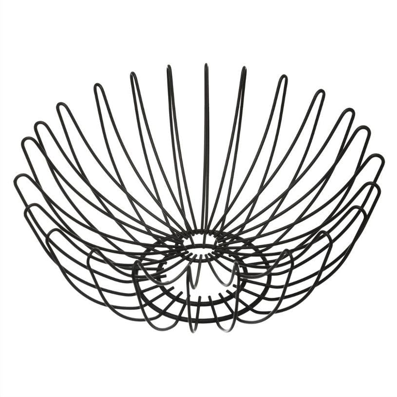 Corbeille en fil métal noir D35cm