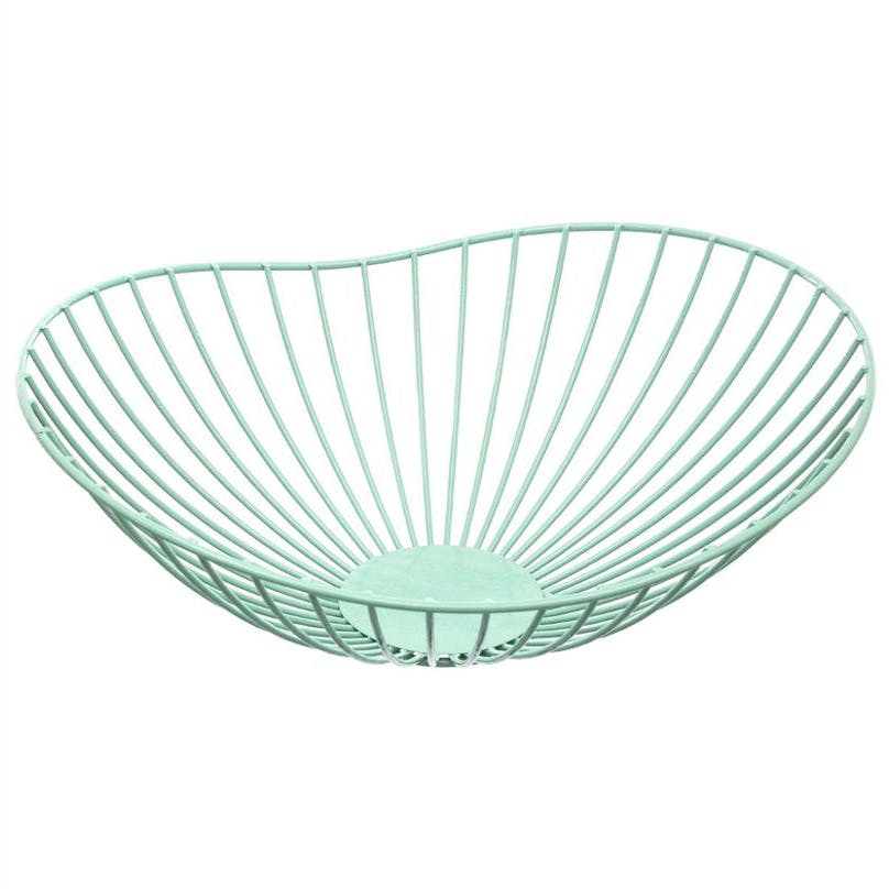 Corbeille en métal vert 31x26cm