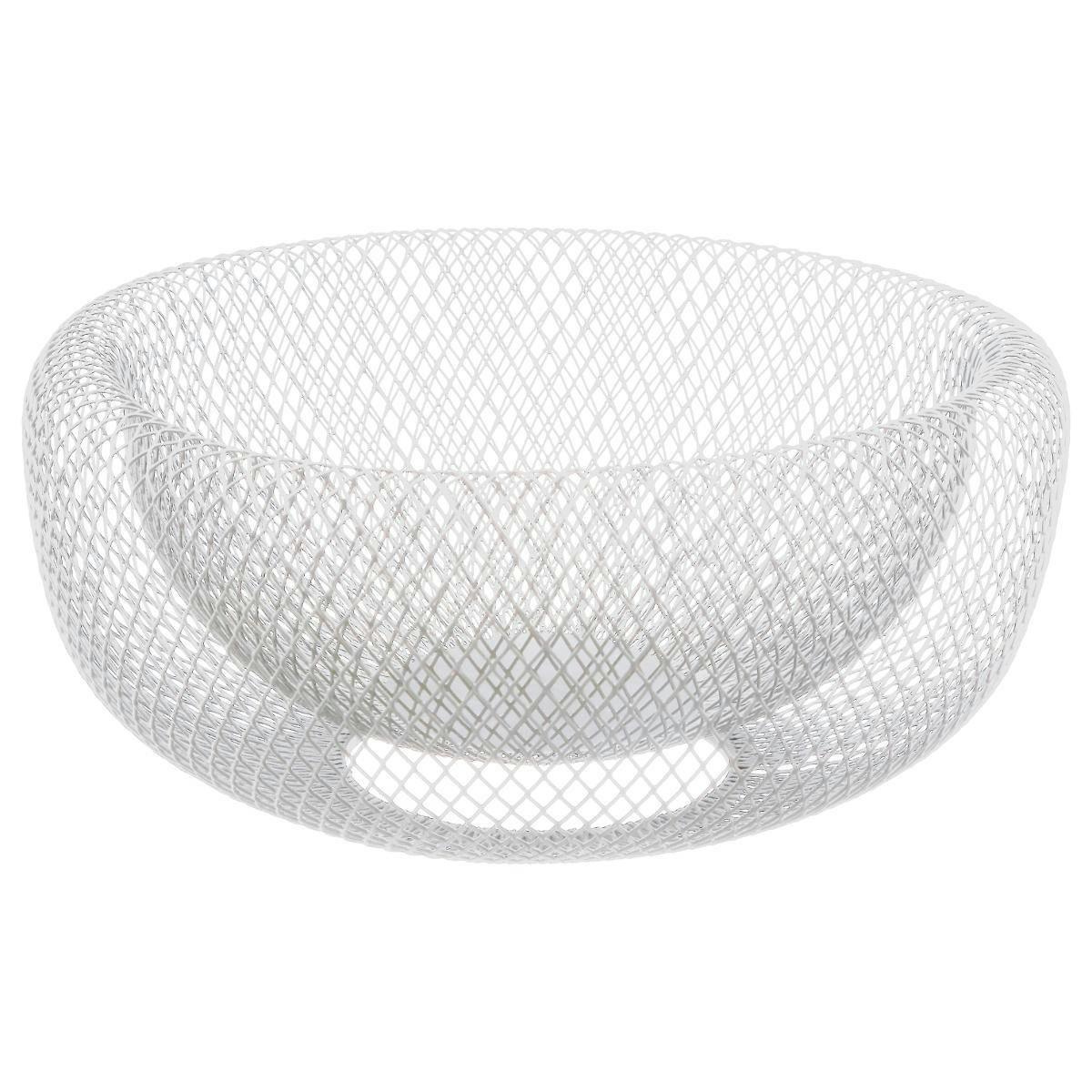 Corbeille métal blanc D27cm