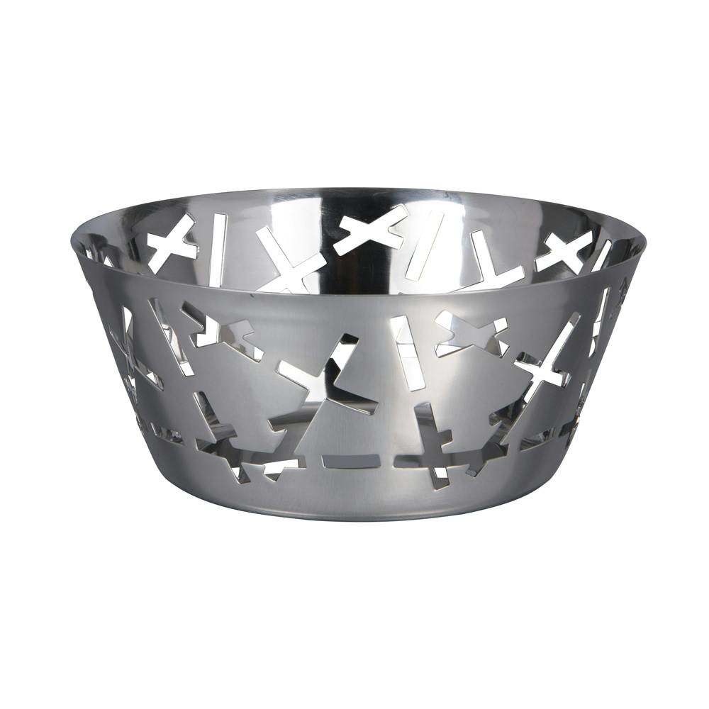 Corbeille ronde inox ajourée