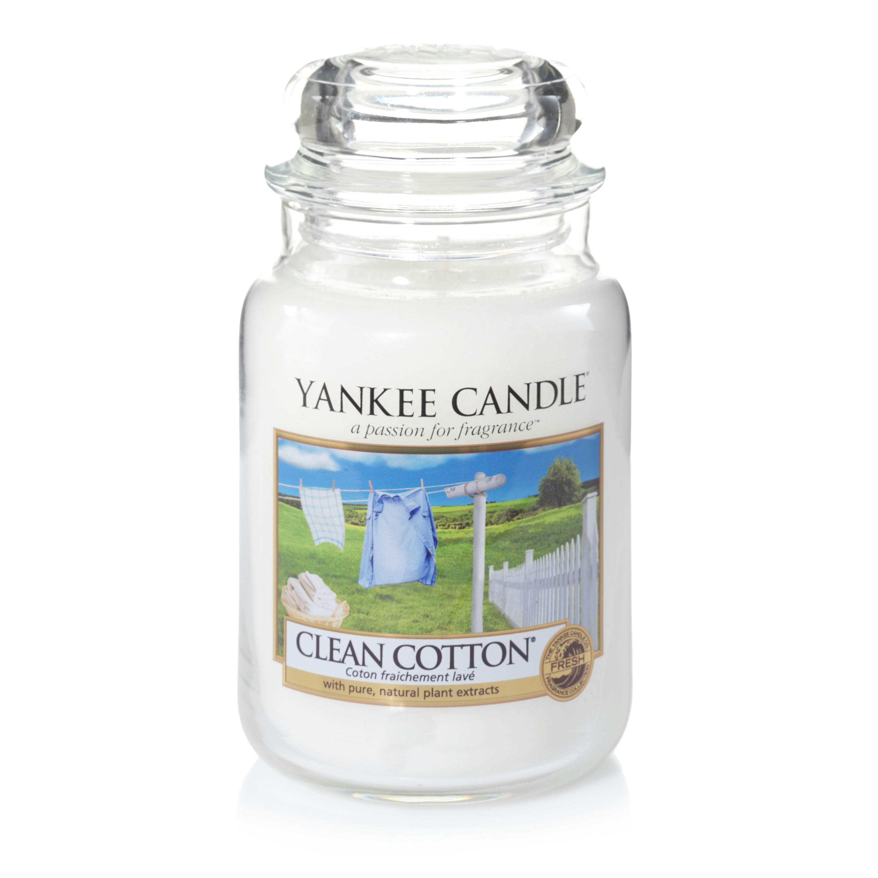 Coton Frais bougie parfumée grande jarre YANKEE CANDLE