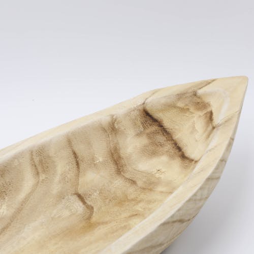 Coupe centre de table forme barque en bois 72 cm