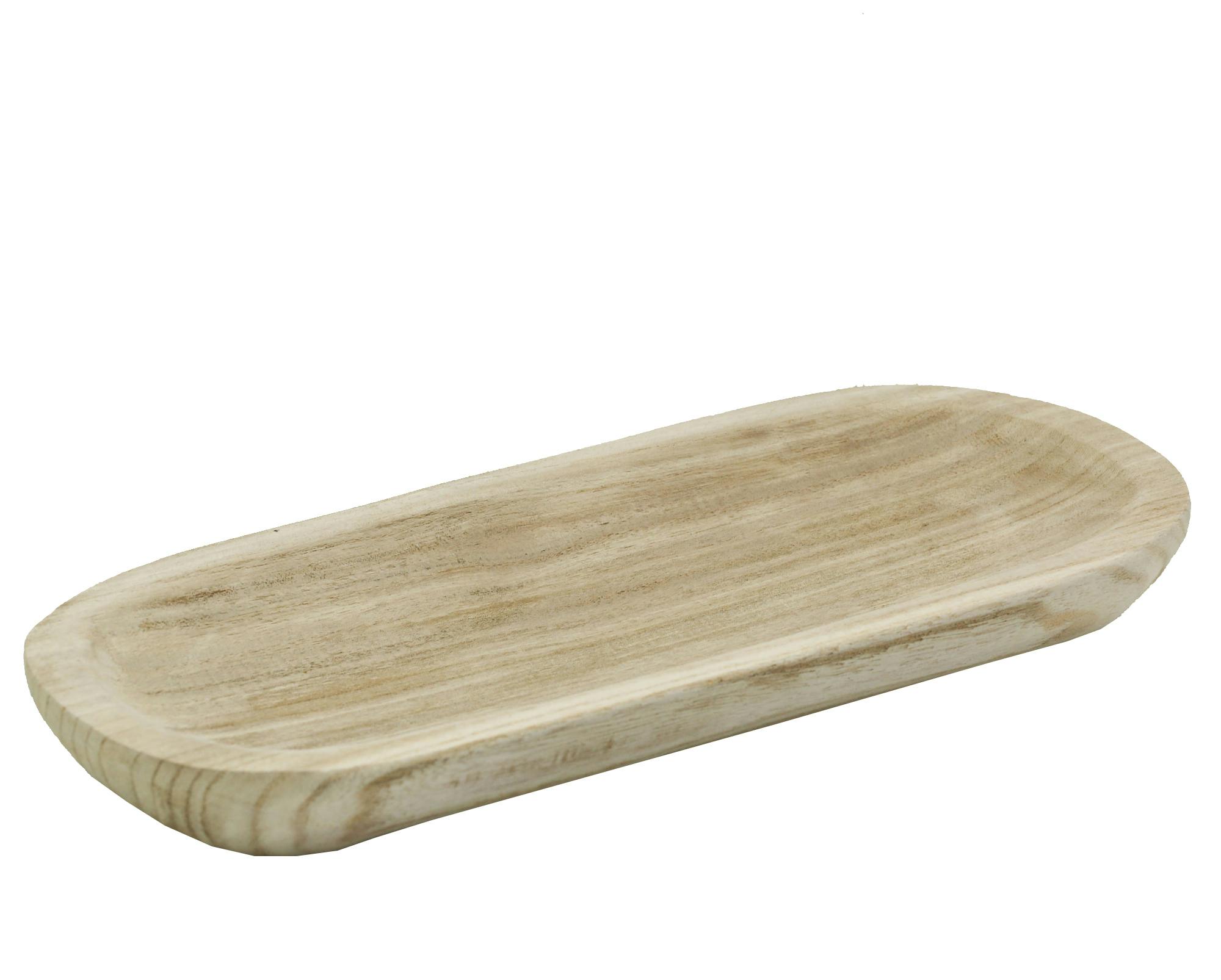Coupe centre de table ovale en bois 34 cm