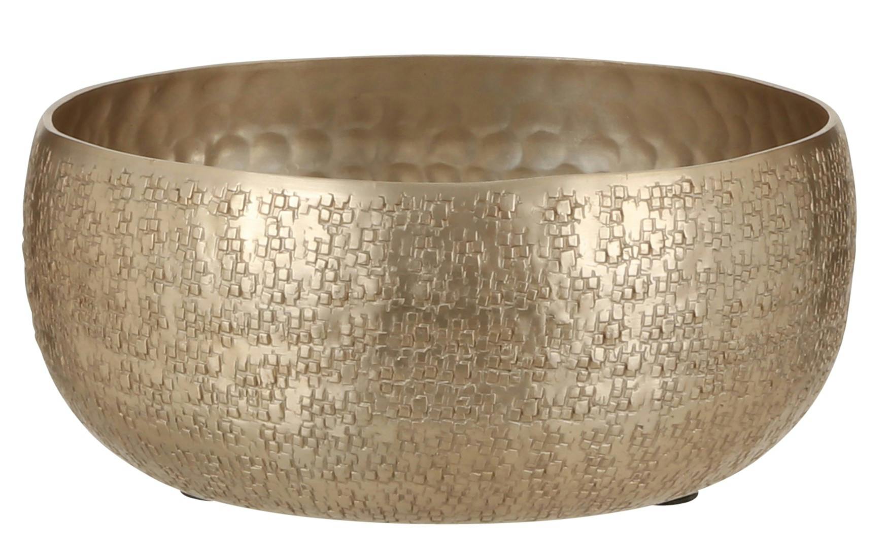 Coupe centre de table ronde métal doré mat D 17 cm