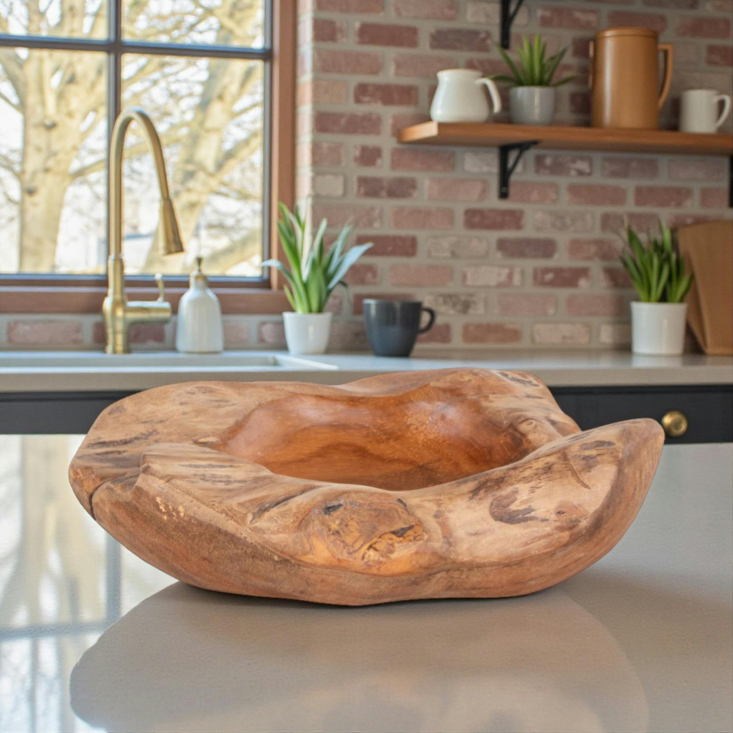 Coupe décorative bois forme organique ø20 cm ARIZONA