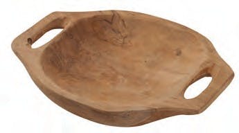 Coupe en teck 30x30x10cm