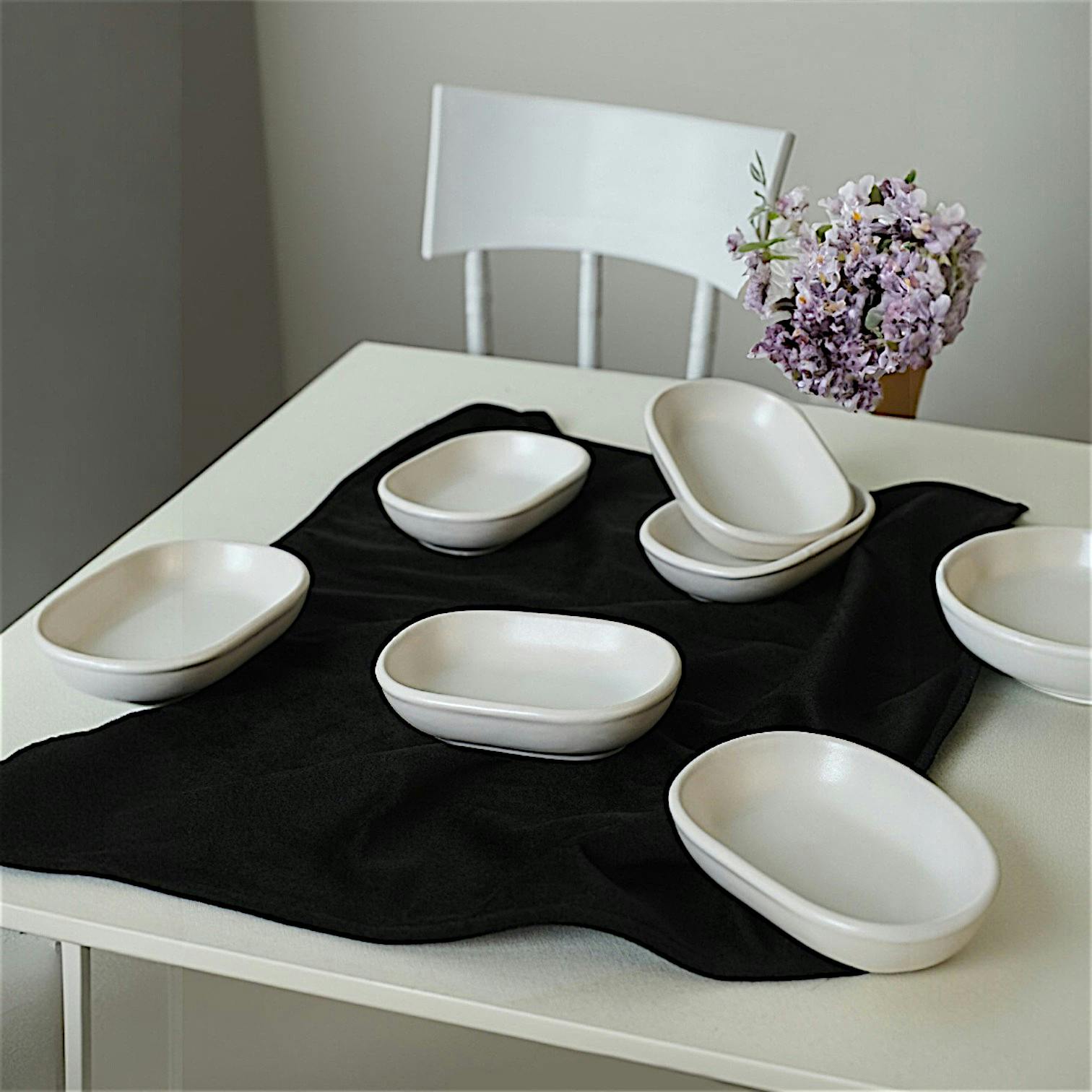 Coupelle en céramique blanc mat 11 cm (lot de 6) EFIRA