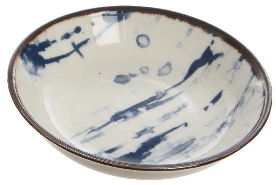 Coupelle en porcelaine blanche et bleue 8cm