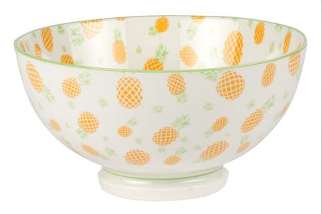 Coupelle porcelaine décorée tropic jaune