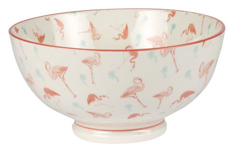 Coupelle porcelaine décorée tropic rose