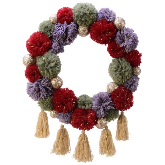 Pendentifs Pompon, Petites Boules De Sapin De Noël Or Rouge, 6 Pièces, Décorations De Noël, étiquettes Cadeaux, Décorations De Table, - France