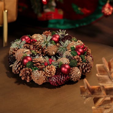 Couronne de Noël rouge
