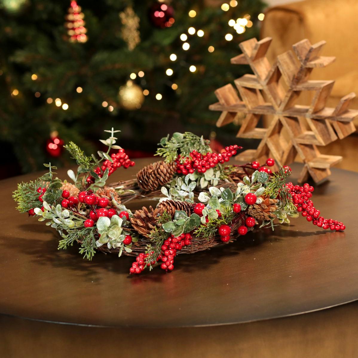 Couronne de Noël traditionnelle 40 cm