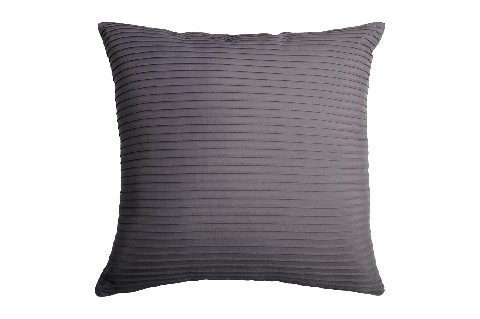 Coussin anthracite rayures en relief 40x40cm SOCHIC