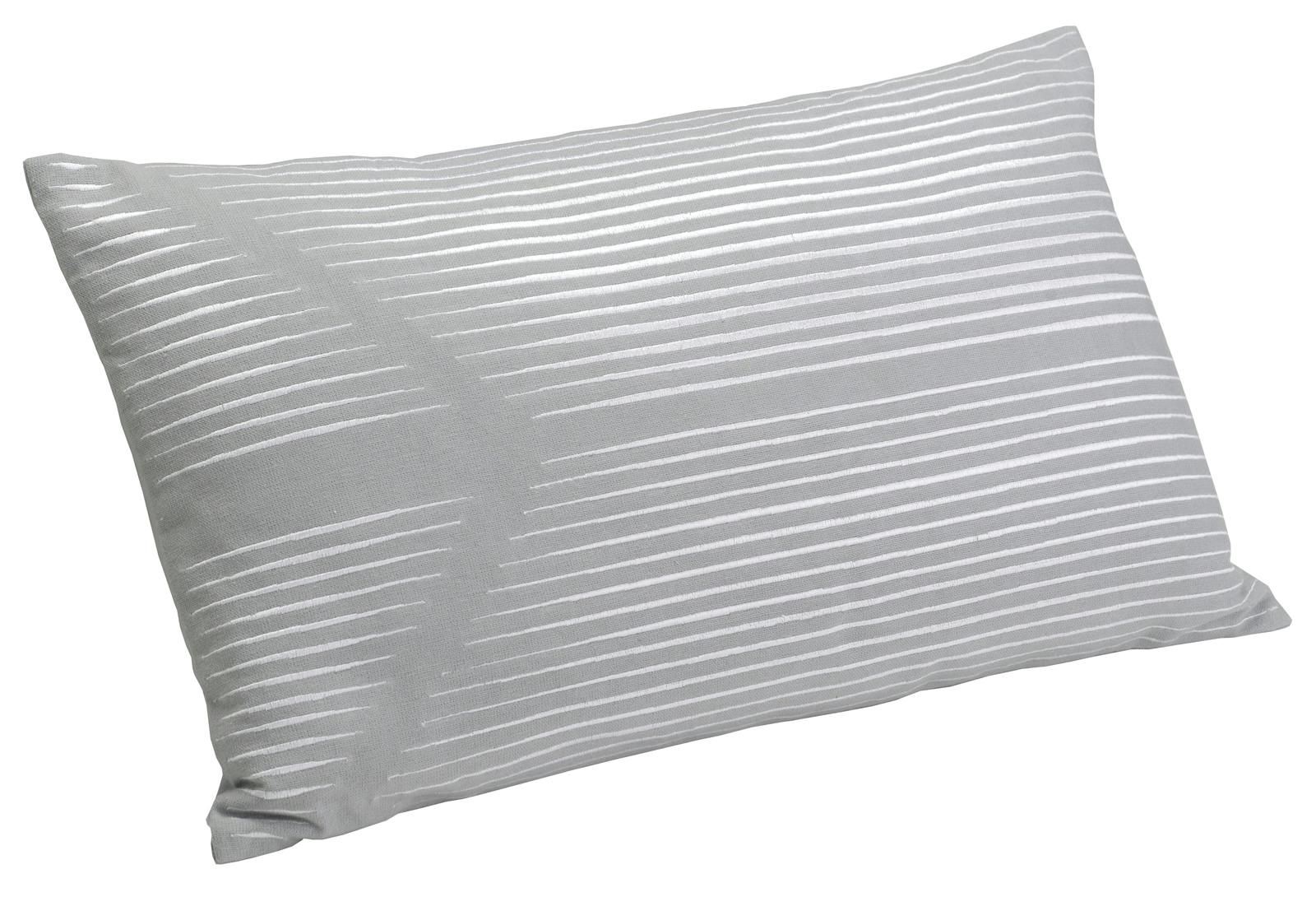 Coussin ARROW gris clair décor lignes 30x50cm