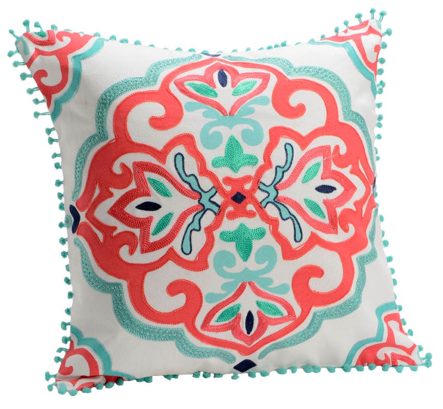 Coussin aux motifs Folk couleurs Pop 40x40cm