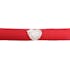 Coussin bas de porte romantique rouge coeur brodé dentelles 90x10cm 100% coton VERONE ROUGE
